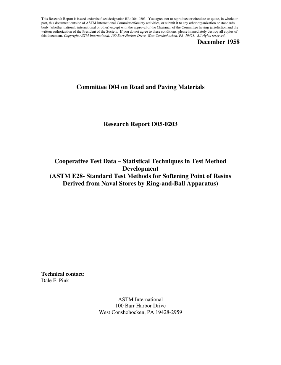 ASTM RR-D04-0203 1958.pdf_第1页