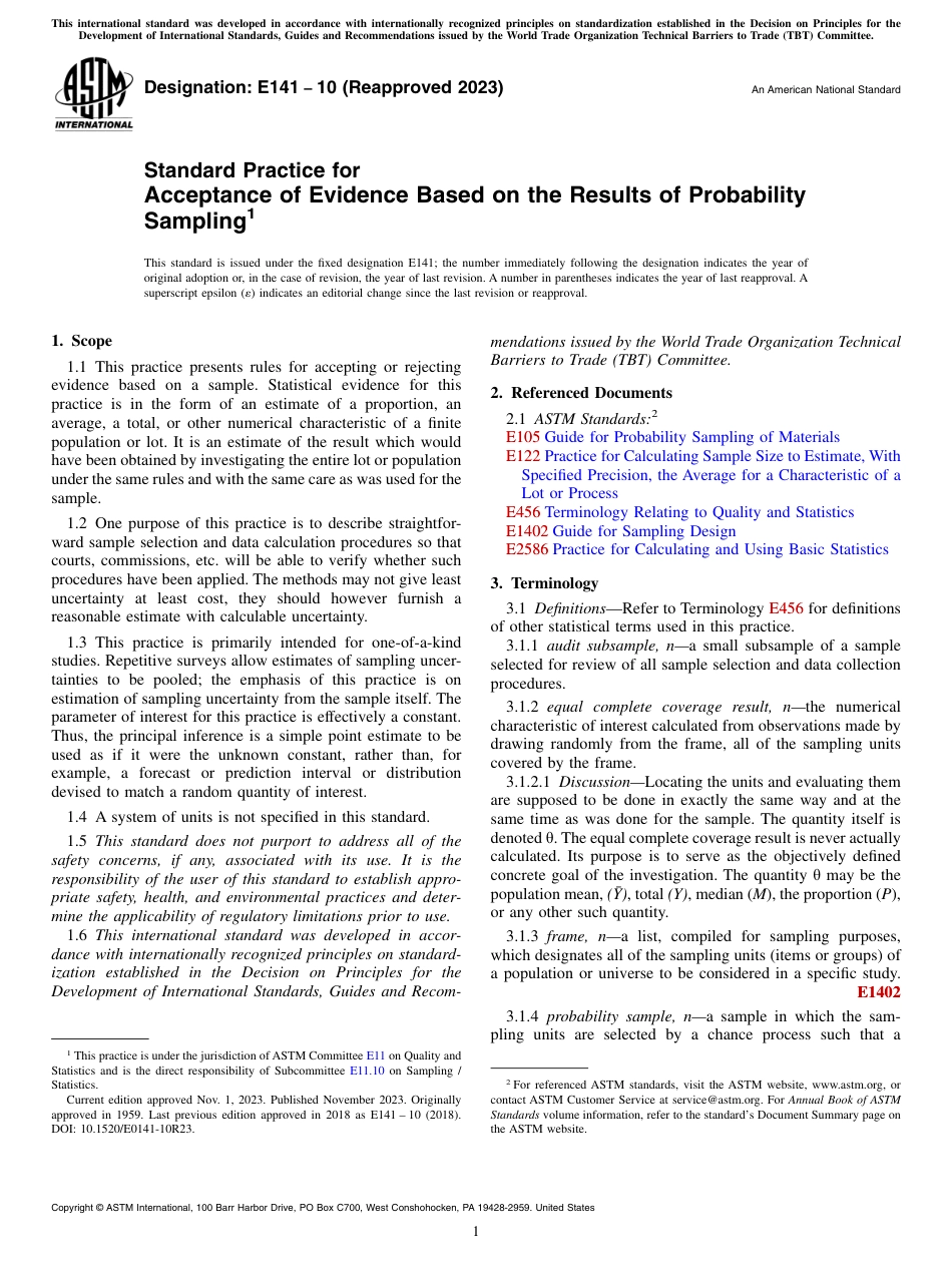 ASTM E141 - 10 (2023).pdf_第1页