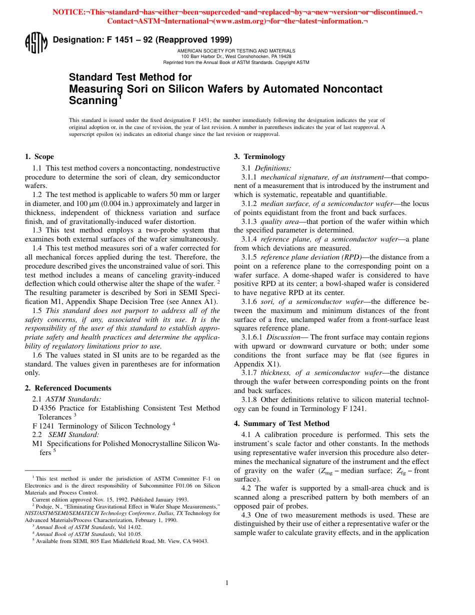 ASTM F1451 - 92 (1999).pdf_第1页