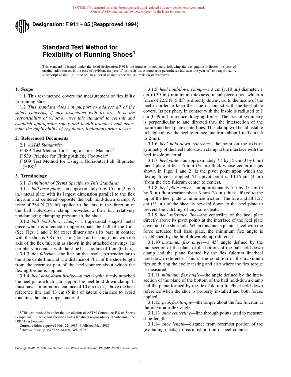 ASTM F911 - 85 (1994).pdf_第1页