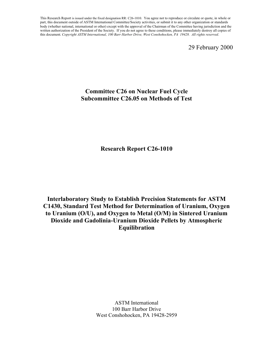 ASTM RR-C26-1010 2000.pdf_第1页