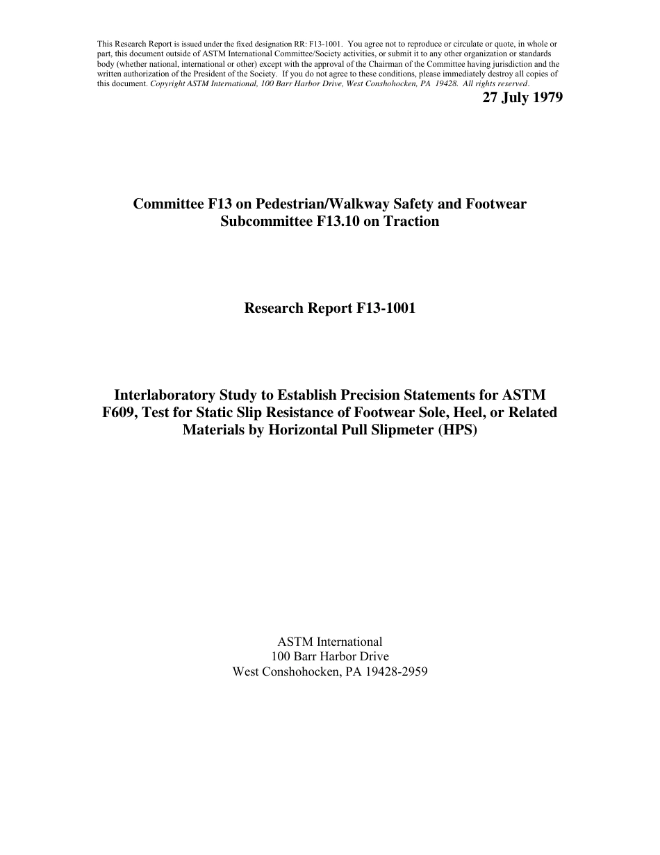 ASTM RR-F13-1001 1979.pdf_第1页