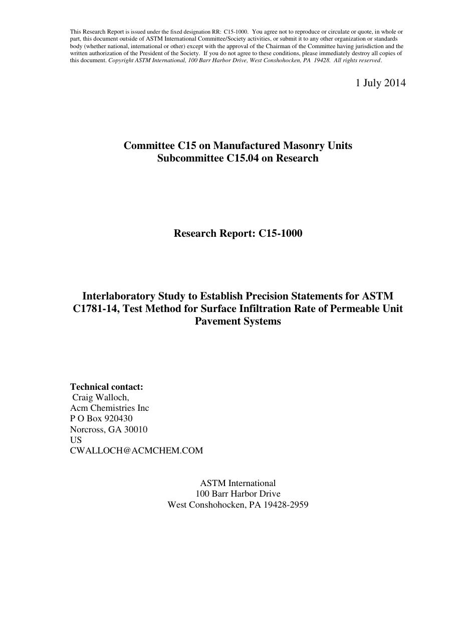 ASTM RR-C15-1000 2014.pdf_第1页