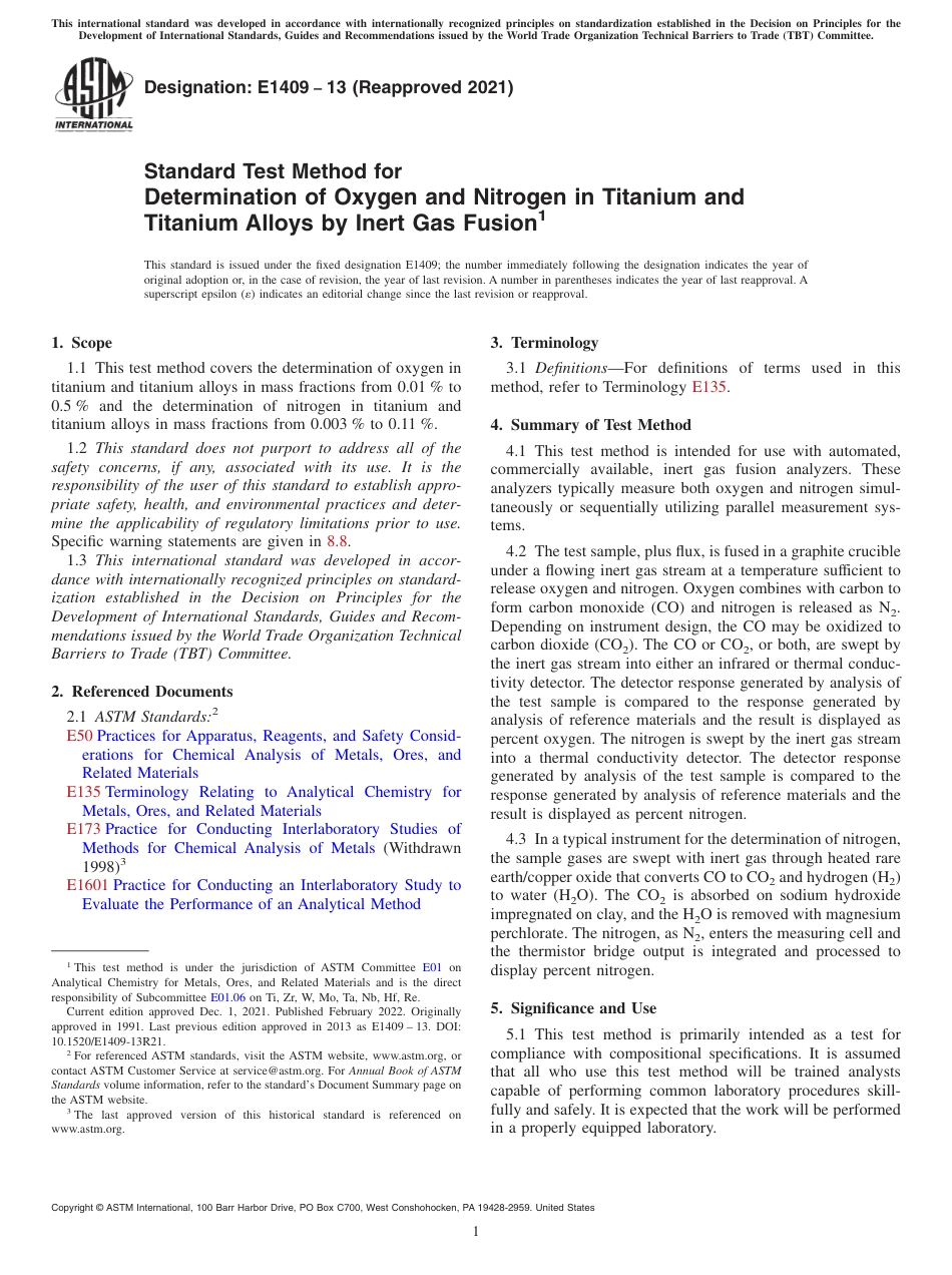 ASTM E1409 - 13 (2021).pdf_第1页