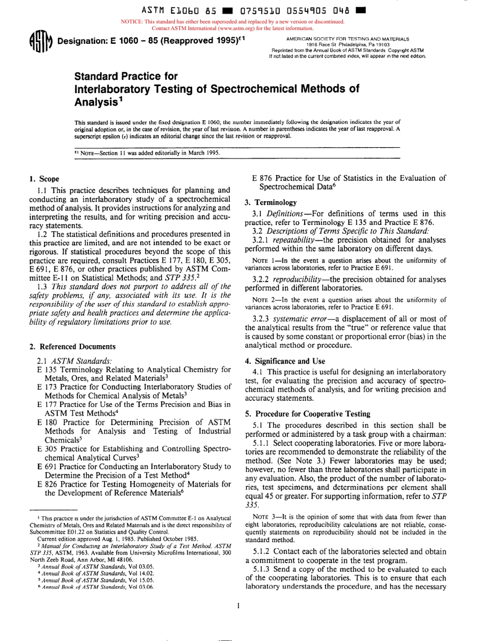 ASTM E1060 - 85 (1995)e1 scan.pdf_第1页