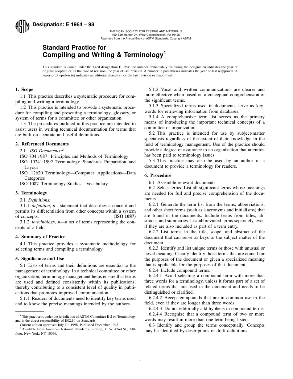 ASTM E1964 - 98.pdf_第1页