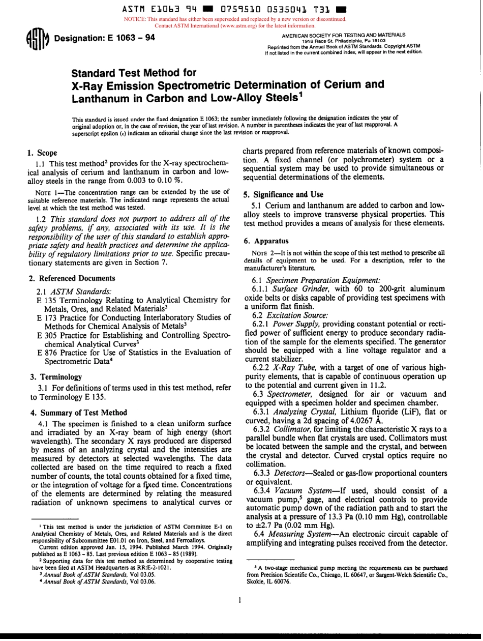 ASTM E1063 - 94 scan.pdf_第1页