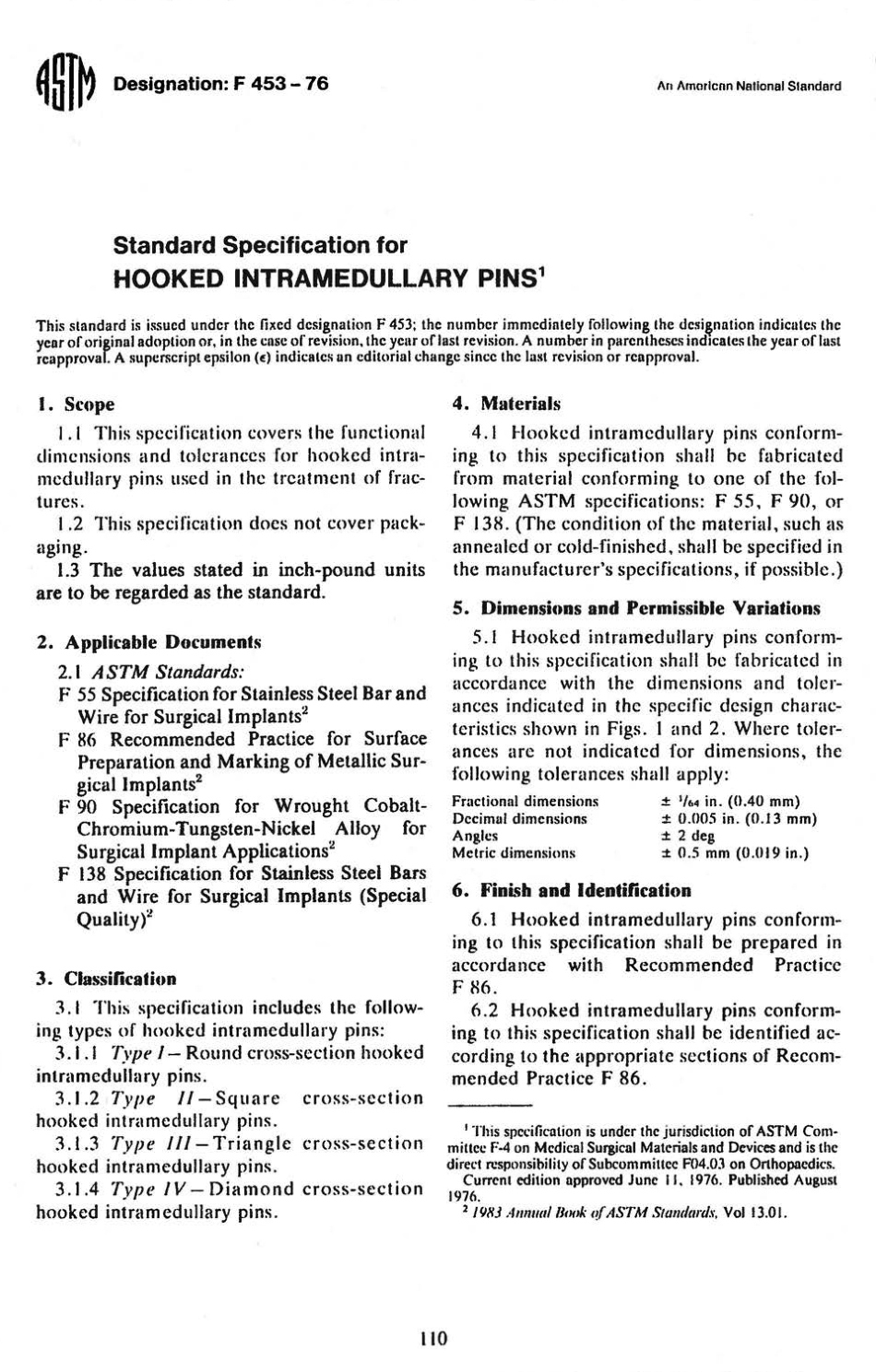 ASTM F453 - 76 scan.pdf_第1页