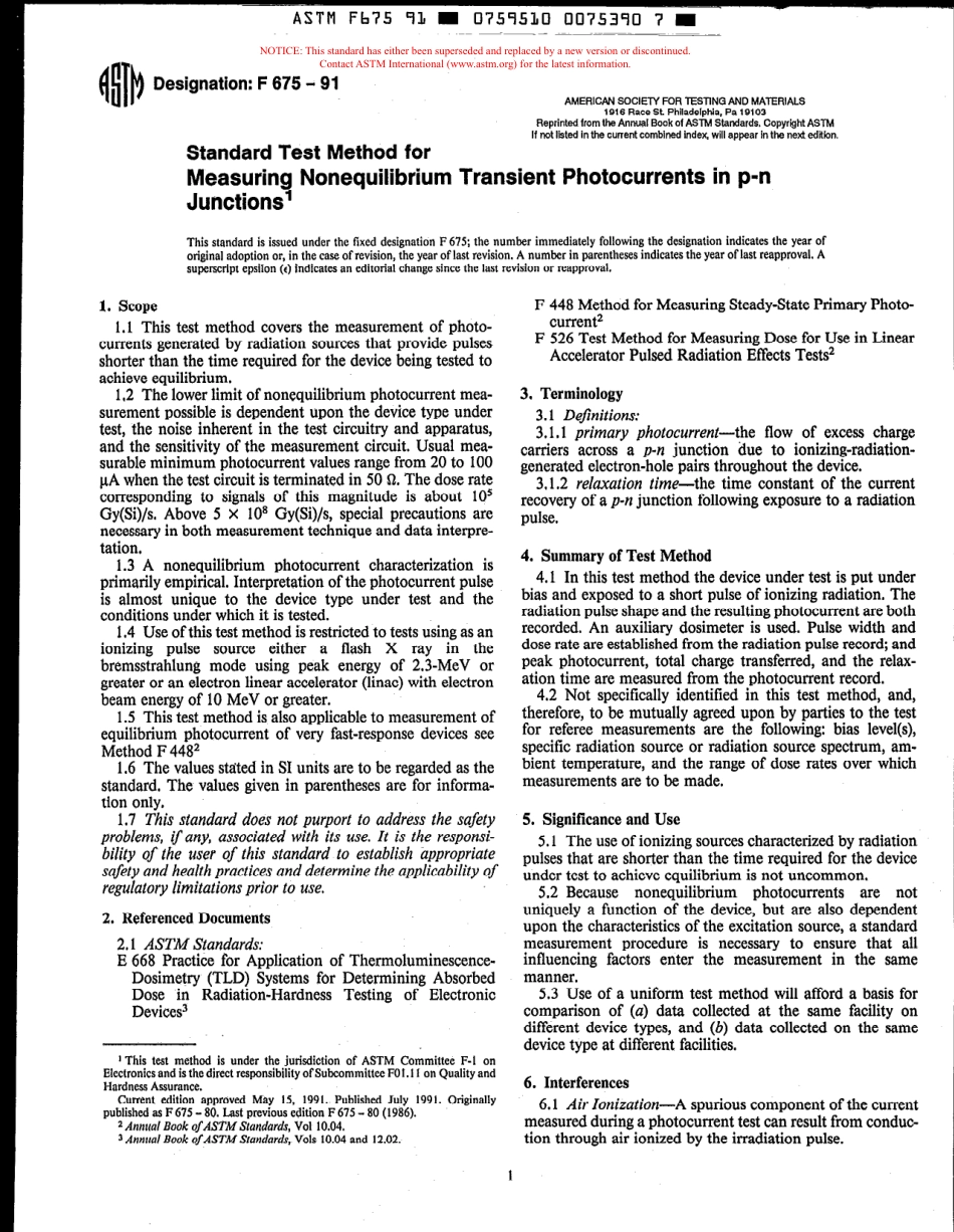 ASTM F675 - 91 scan.pdf_第1页