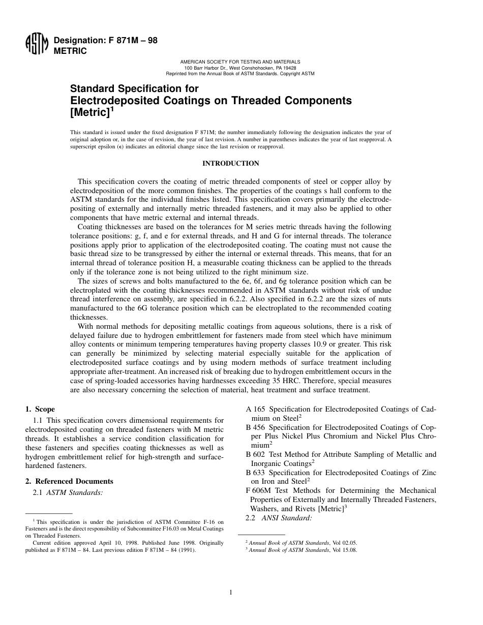 ASTM F871M - 98.pdf_第1页