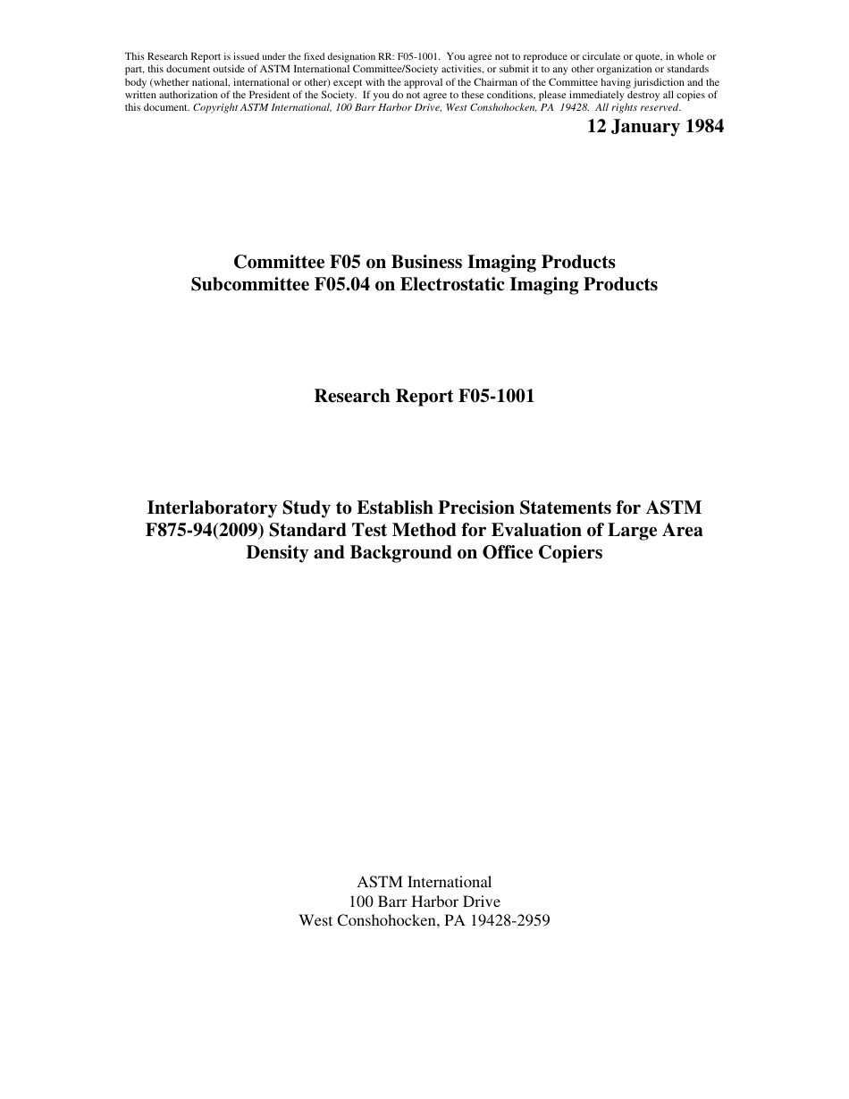 ASTM RR-F05-1001 1984.pdf_第1页