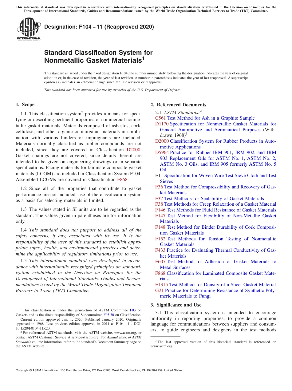ASTM F104 - 11 (2020).pdf_第1页