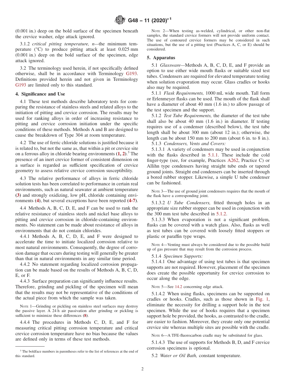 ASTM G48 - 11 (2020)e1.pdf_第2页