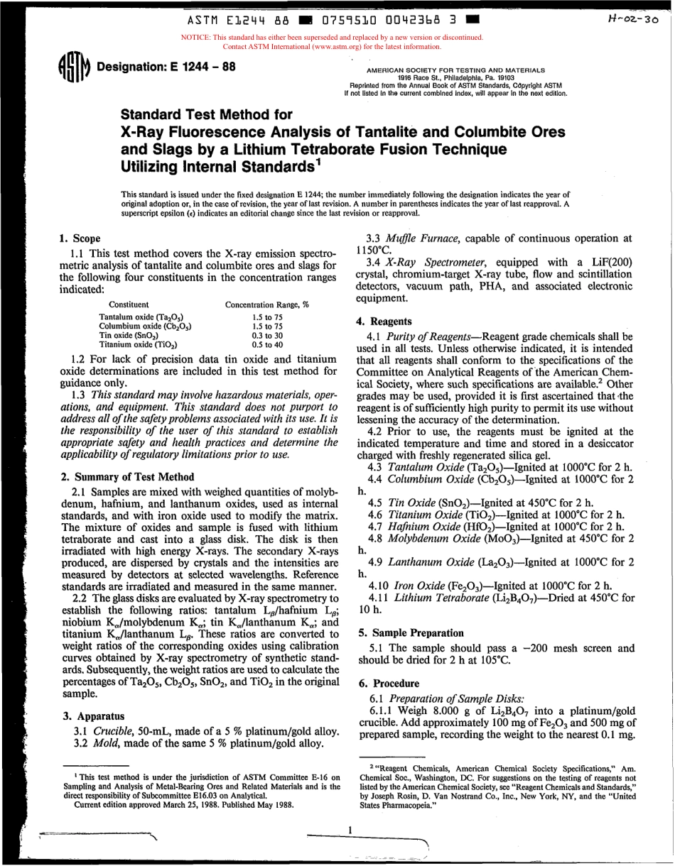 ASTM E1244 - 88 scan.pdf_第1页