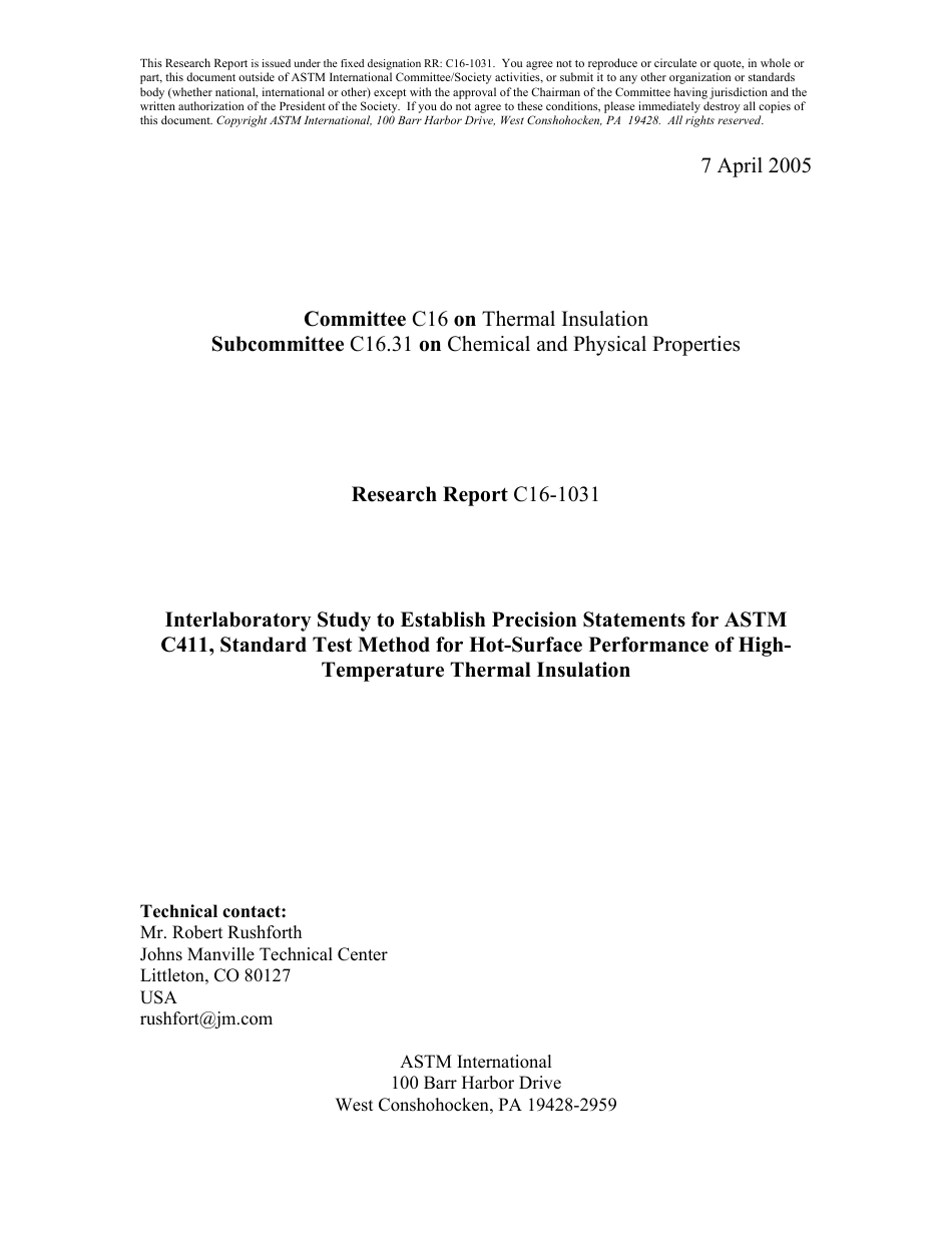 ASTM RR-C16-1031 2005.pdf_第1页