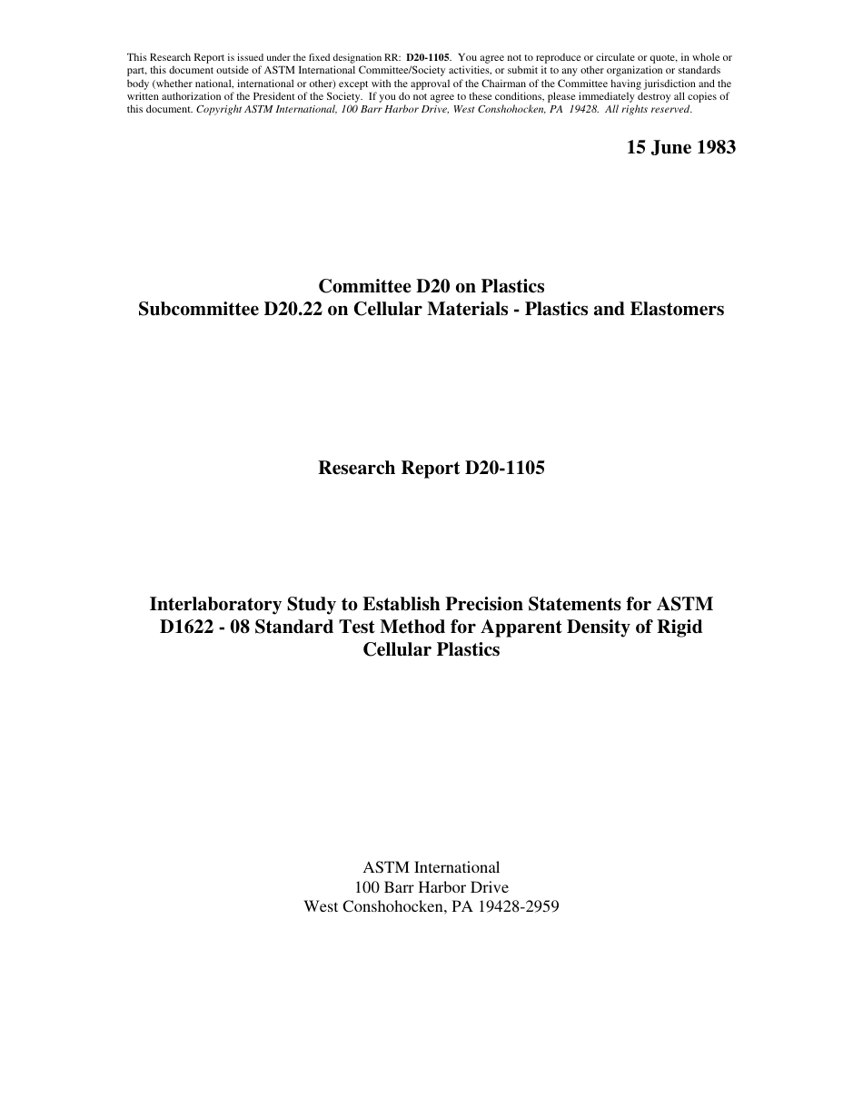 ASTM RR-D20-1105 1983.pdf_第1页