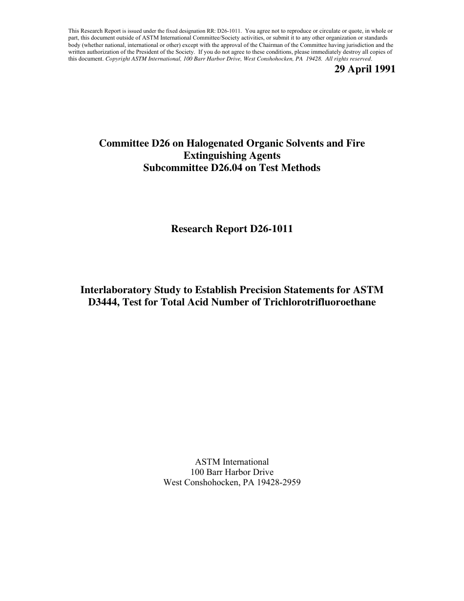 ASTM RR-D26-1011 1991.pdf_第1页