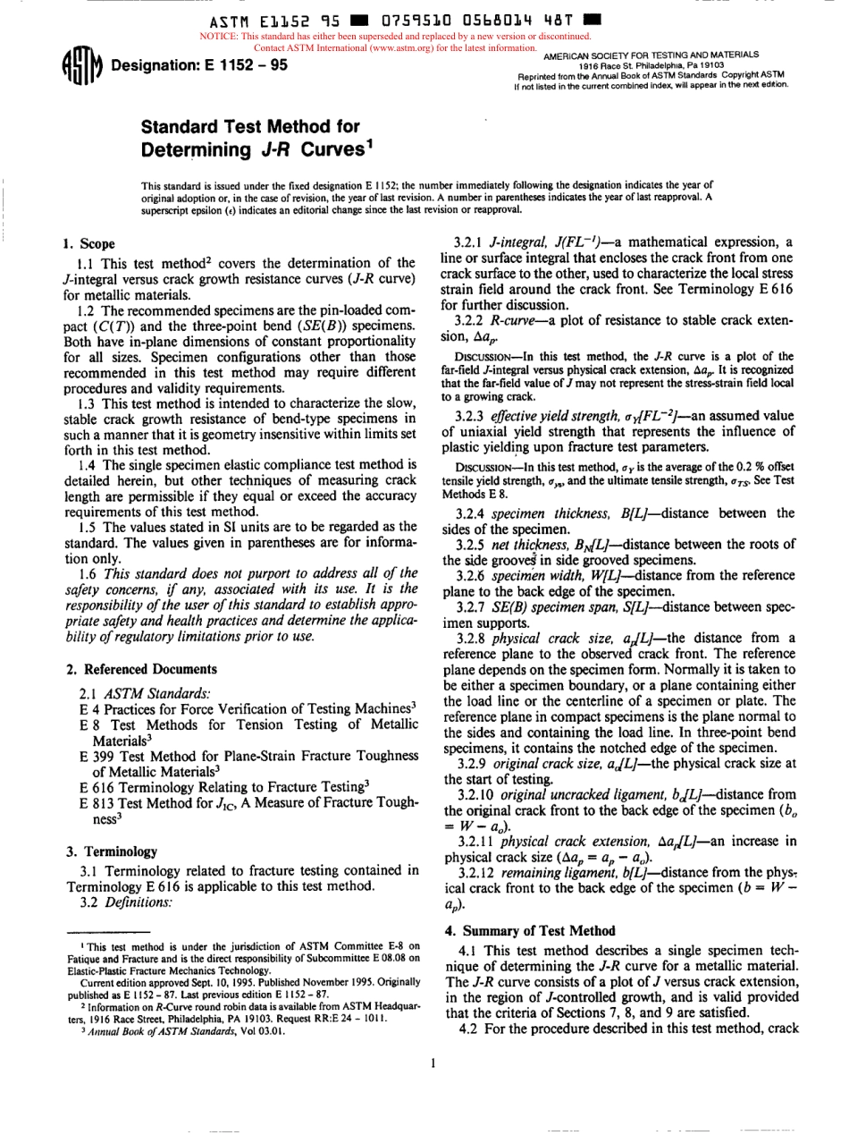 ASTM E1152 - 95 scan.pdf_第1页