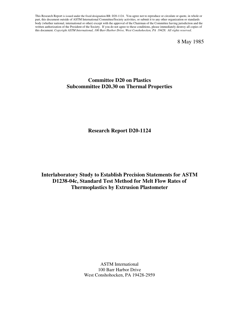 ASTM RR-D20-1124 1985.pdf_第1页