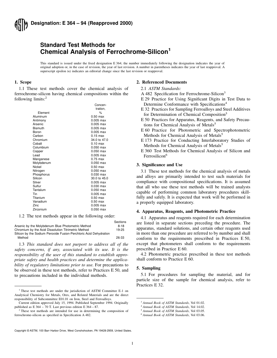 ASTM E364 - 94 (2000).pdf_第1页