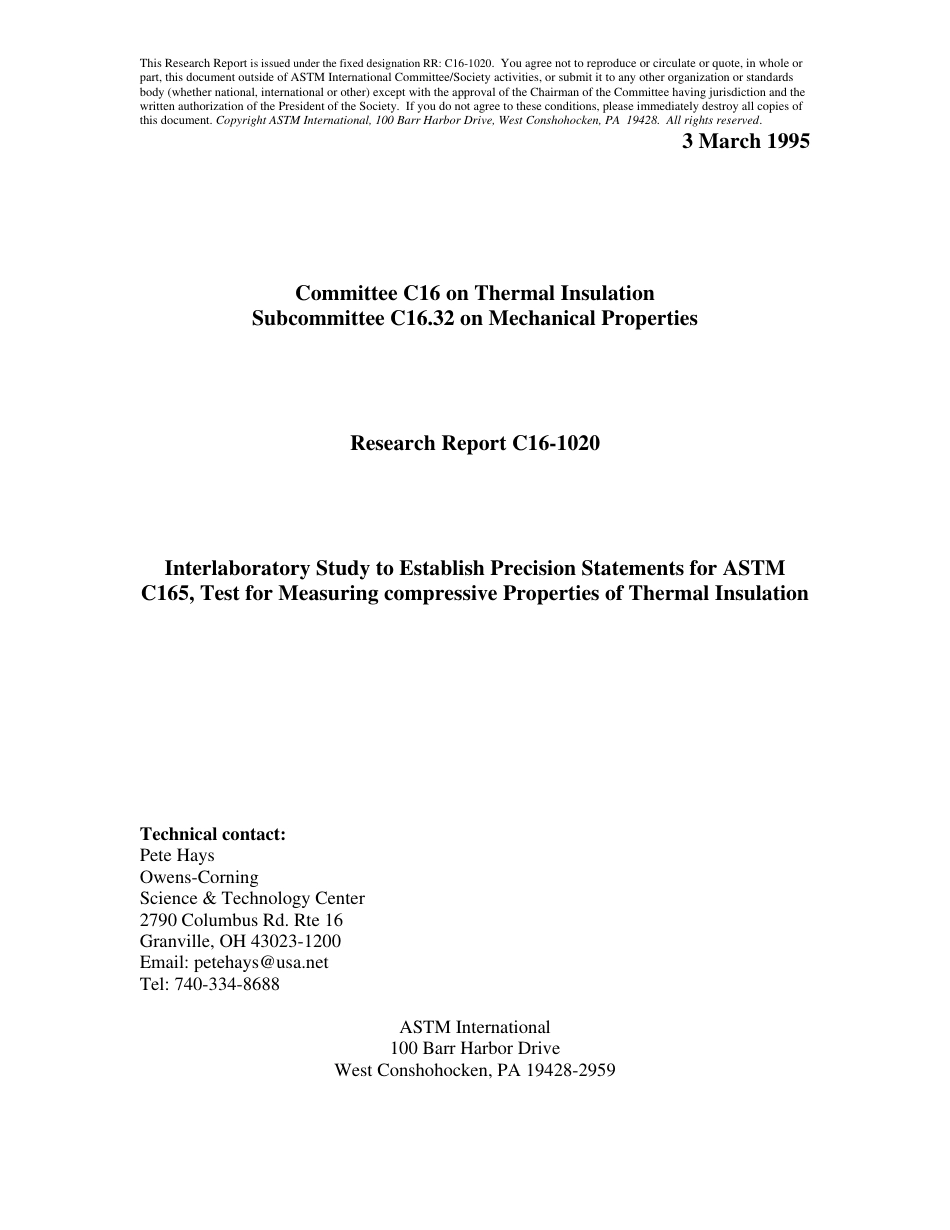 ASTM RR-C16-1020 1995.pdf_第1页