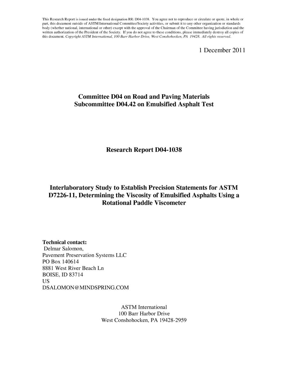 ASTM RR-D04-1038 2011.pdf_第1页