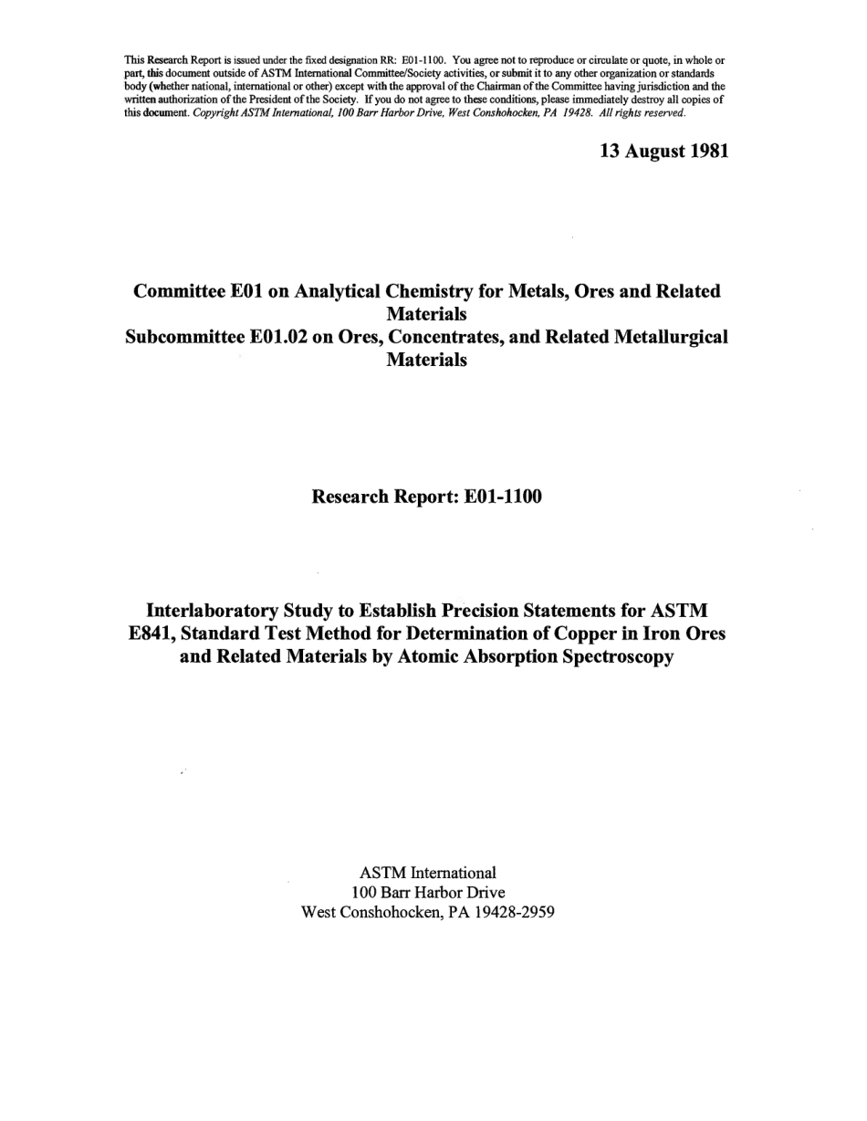 ASTM RR-E01-1100 1981.pdf_第1页