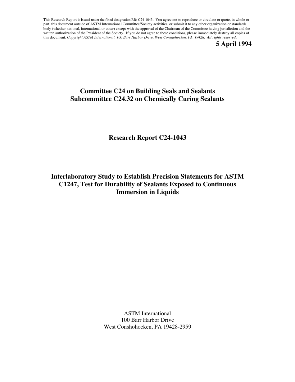 ASTM RR-C24-1043 1994.pdf_第1页