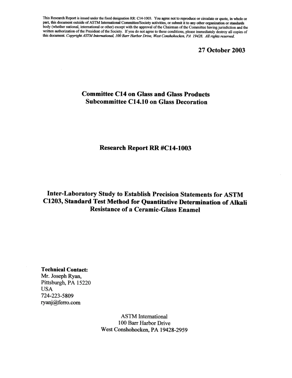 ASTM RR-C14-1003 2003.pdf_第1页