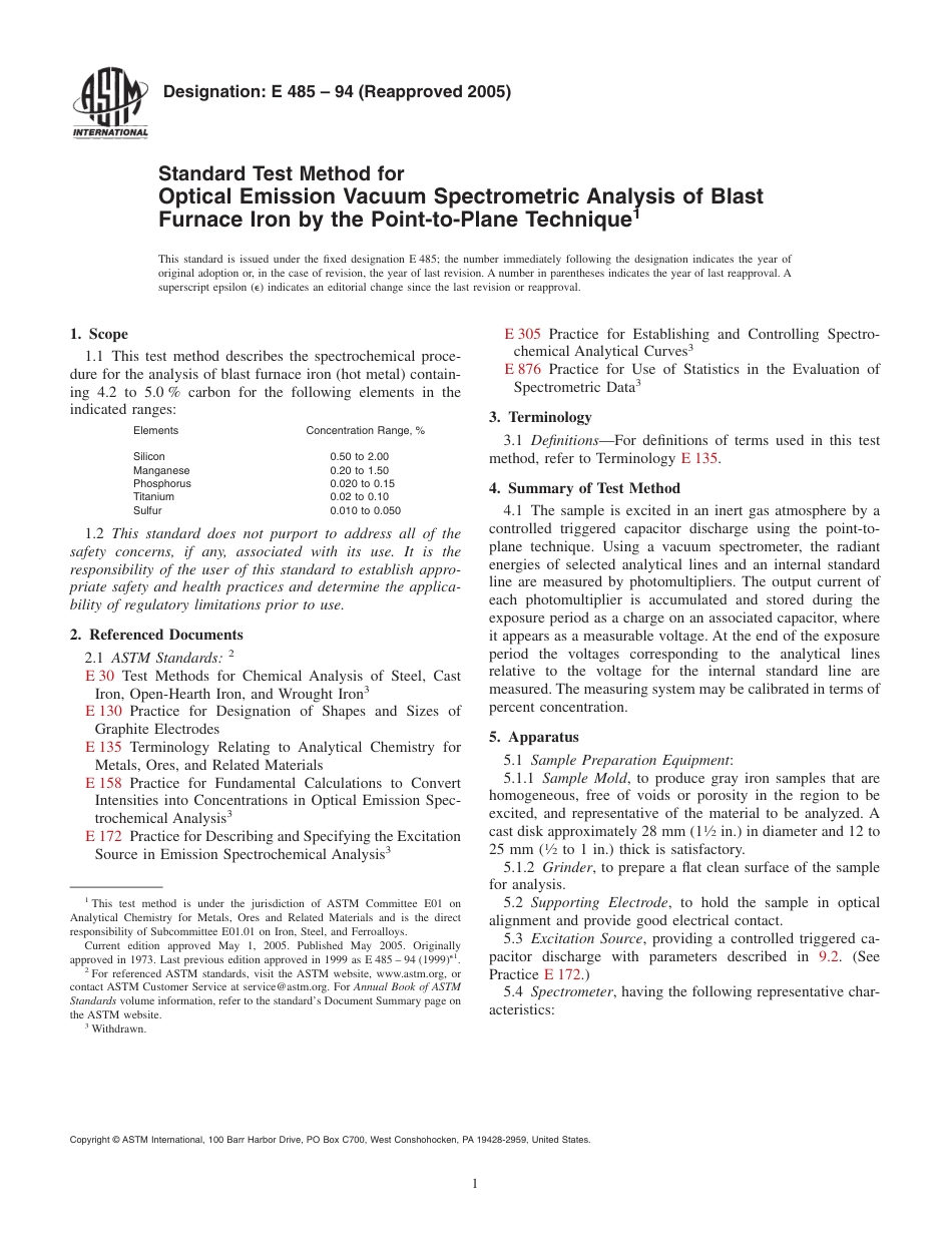 ASTM E485 - 94 (2005).pdf_第1页