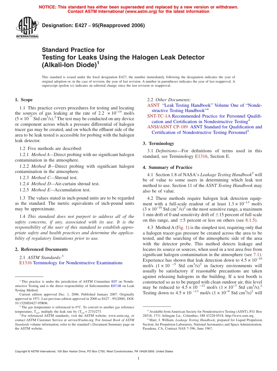 ASTM E427 - 95 (2006).pdf_第1页