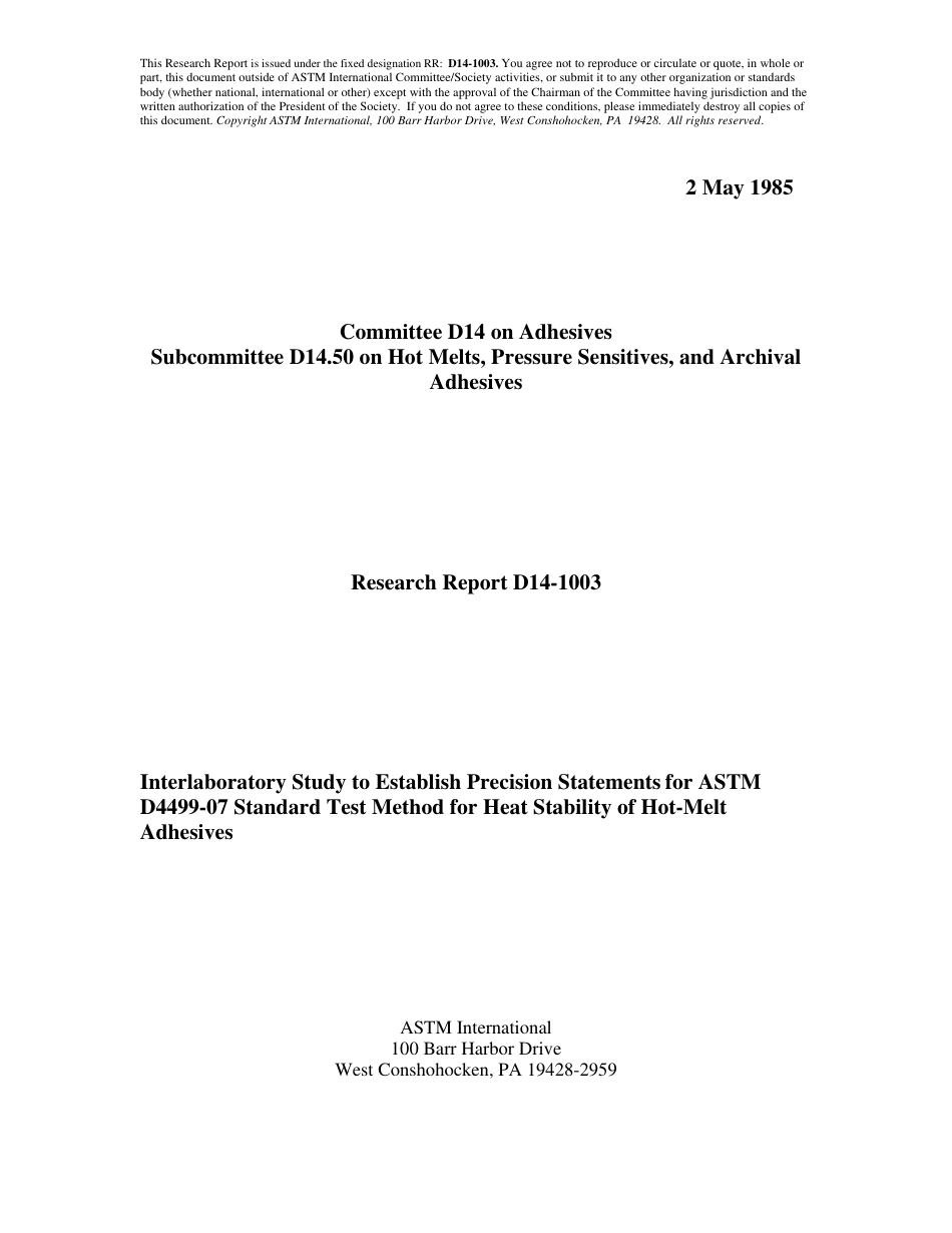 ASTM RR-D14-1003 1985.pdf_第1页