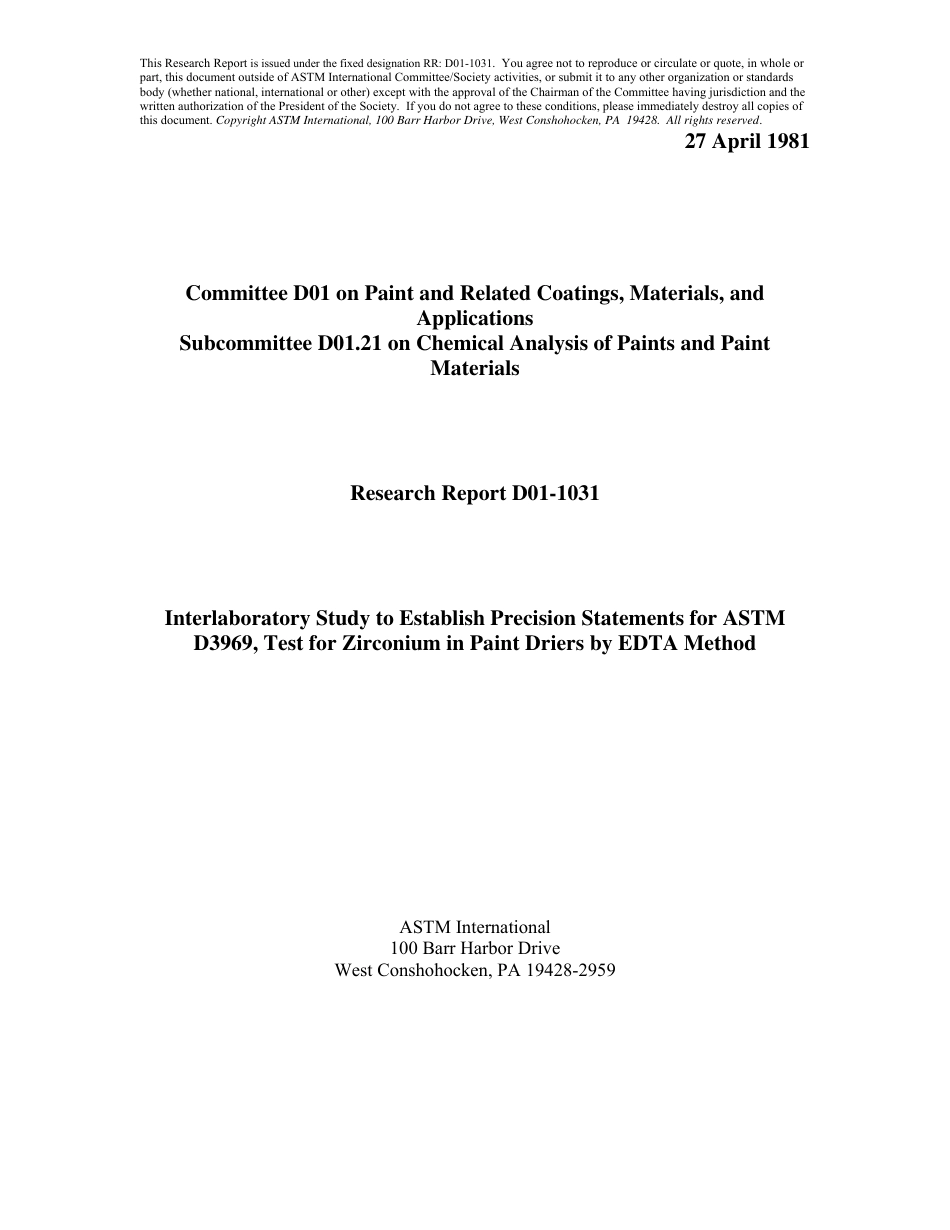 ASTM RR-D01-1031 1981.pdf_第1页