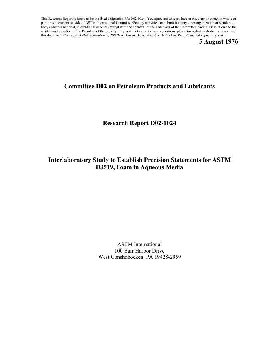 ASTM RR-D02-1024 1976.pdf_第1页