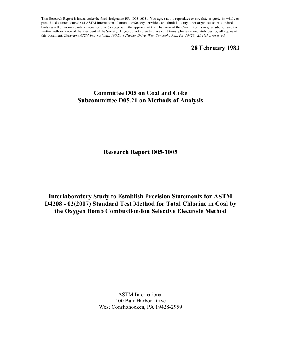 ASTM RR-D05-1005 1983.pdf_第1页