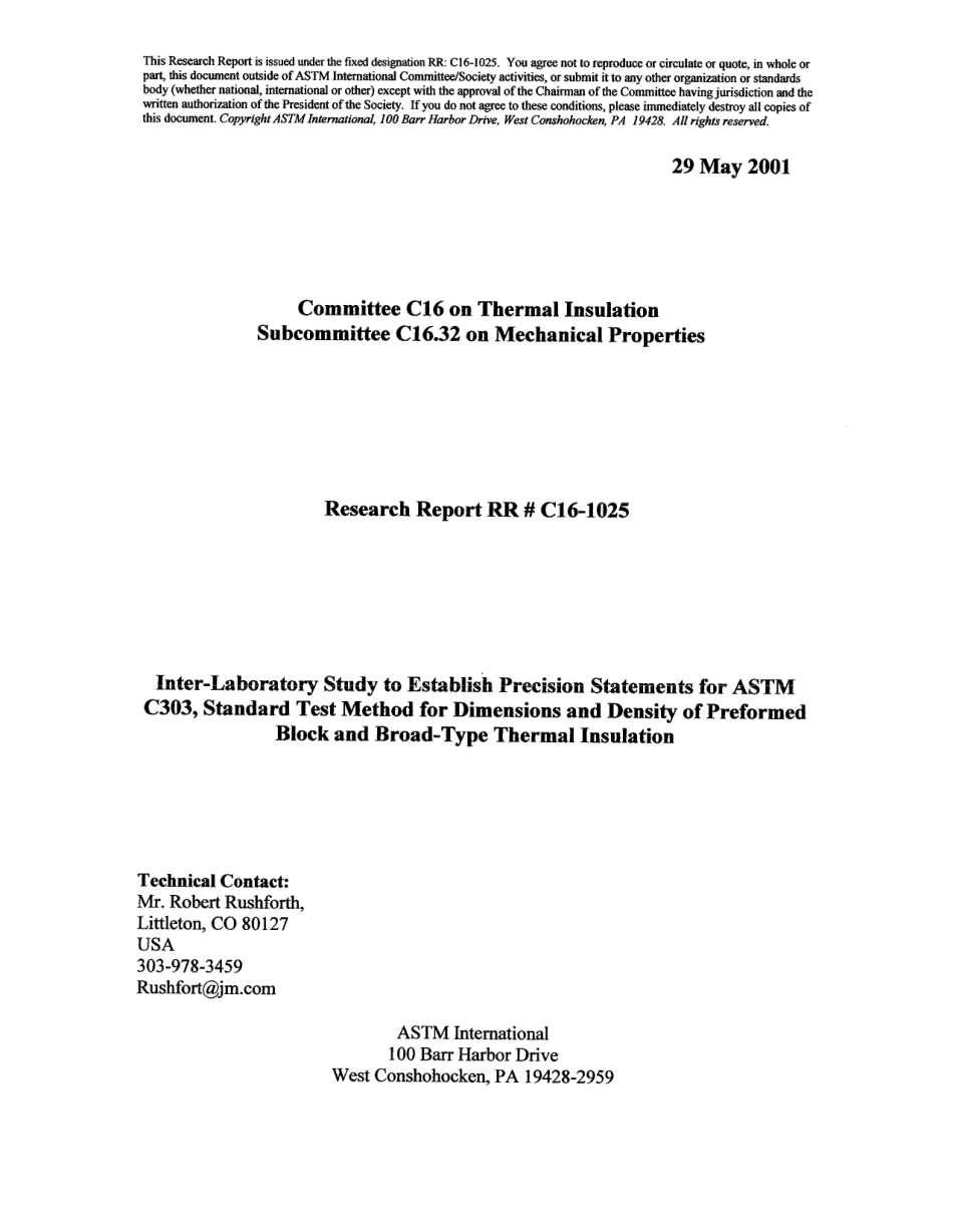 ASTM RR-C16-1025 2001.pdf_第1页