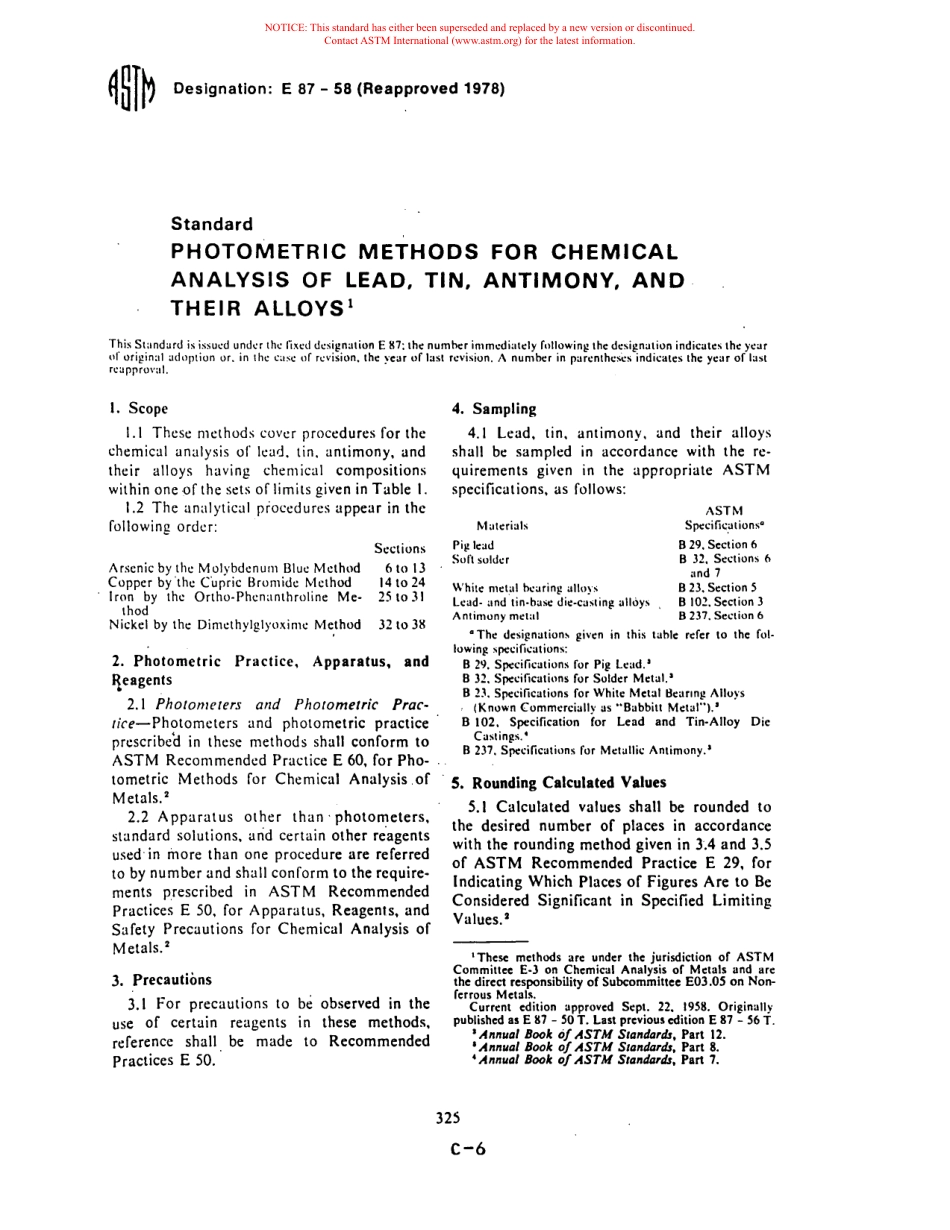 ASTM E87 - 58 (1978) scan(1).pdf_第1页