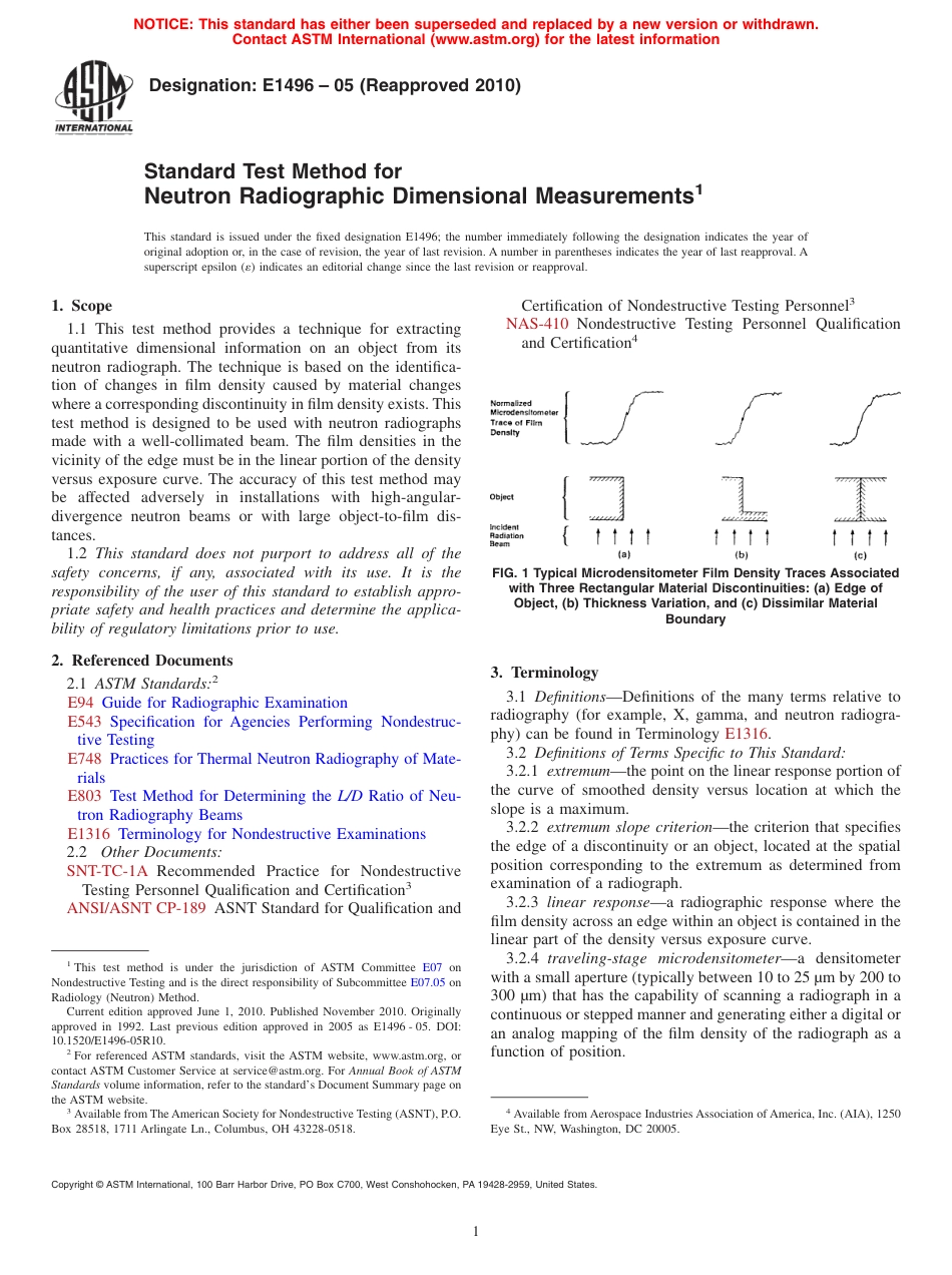 ASTM E1496 - 05 (2010).pdf_第1页