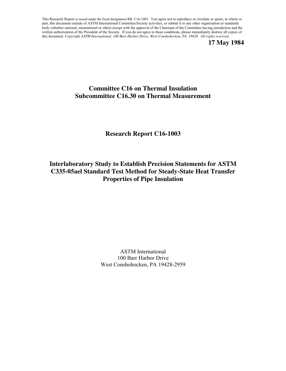 ASTM RR-C16-1003 1984.pdf_第1页