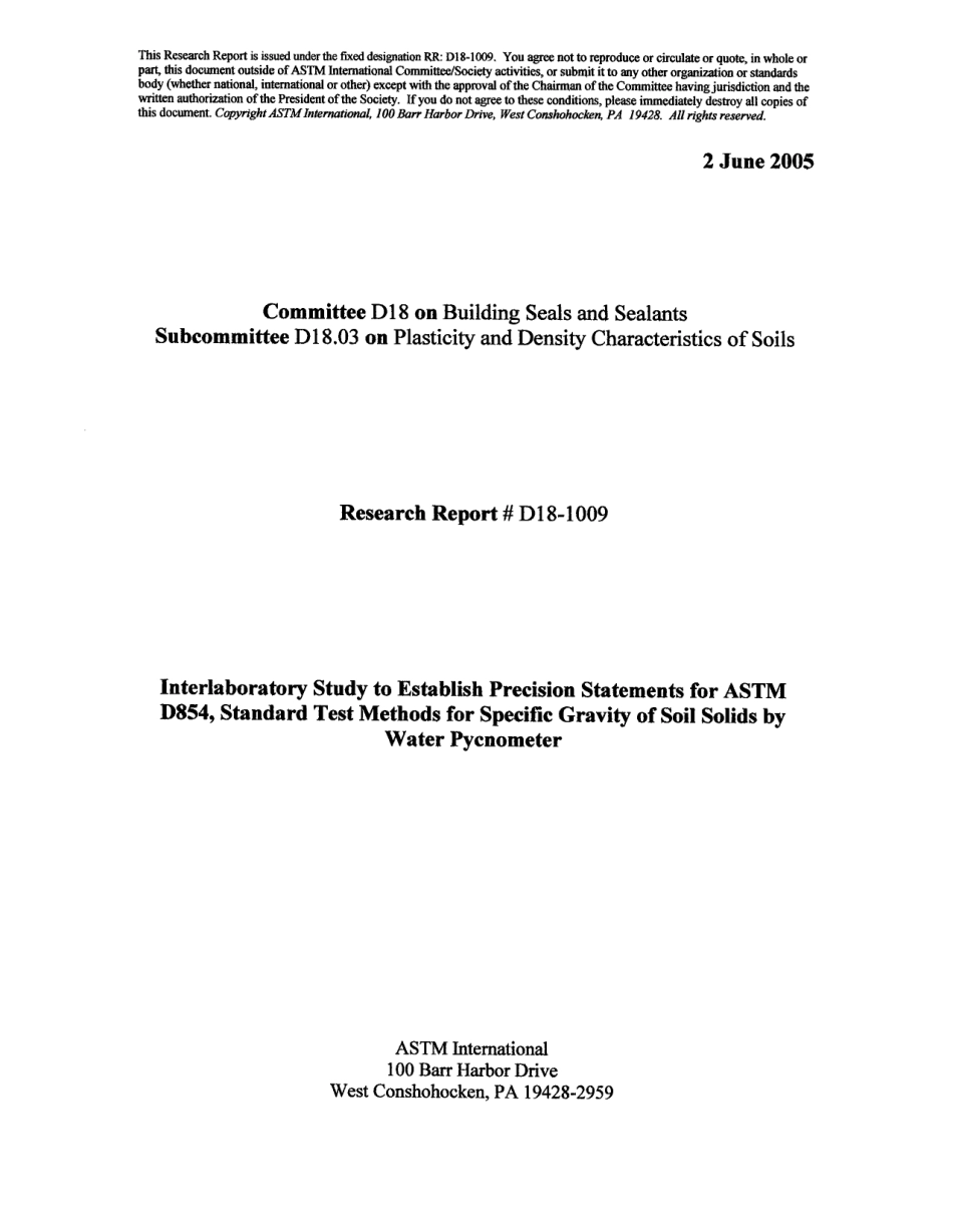 ASTM RR-D18-1009 2005.pdf_第1页