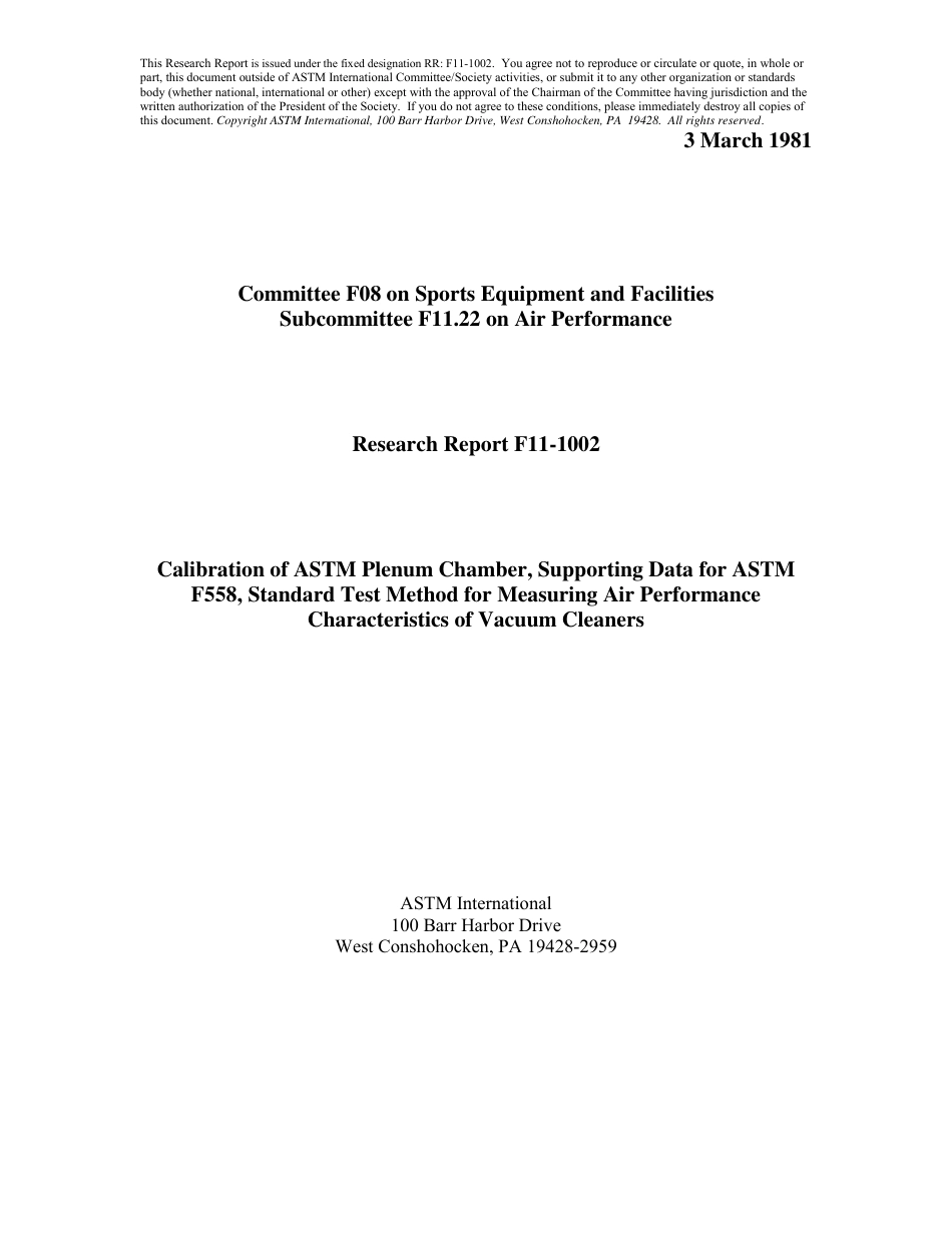 ASTM RR-F11-1002 1981.pdf_第1页
