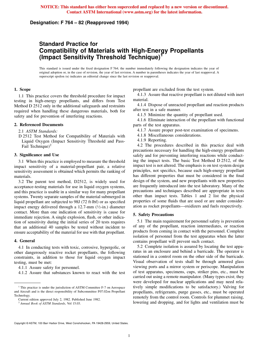 ASTM F764 - 82 (1994).pdf_第1页