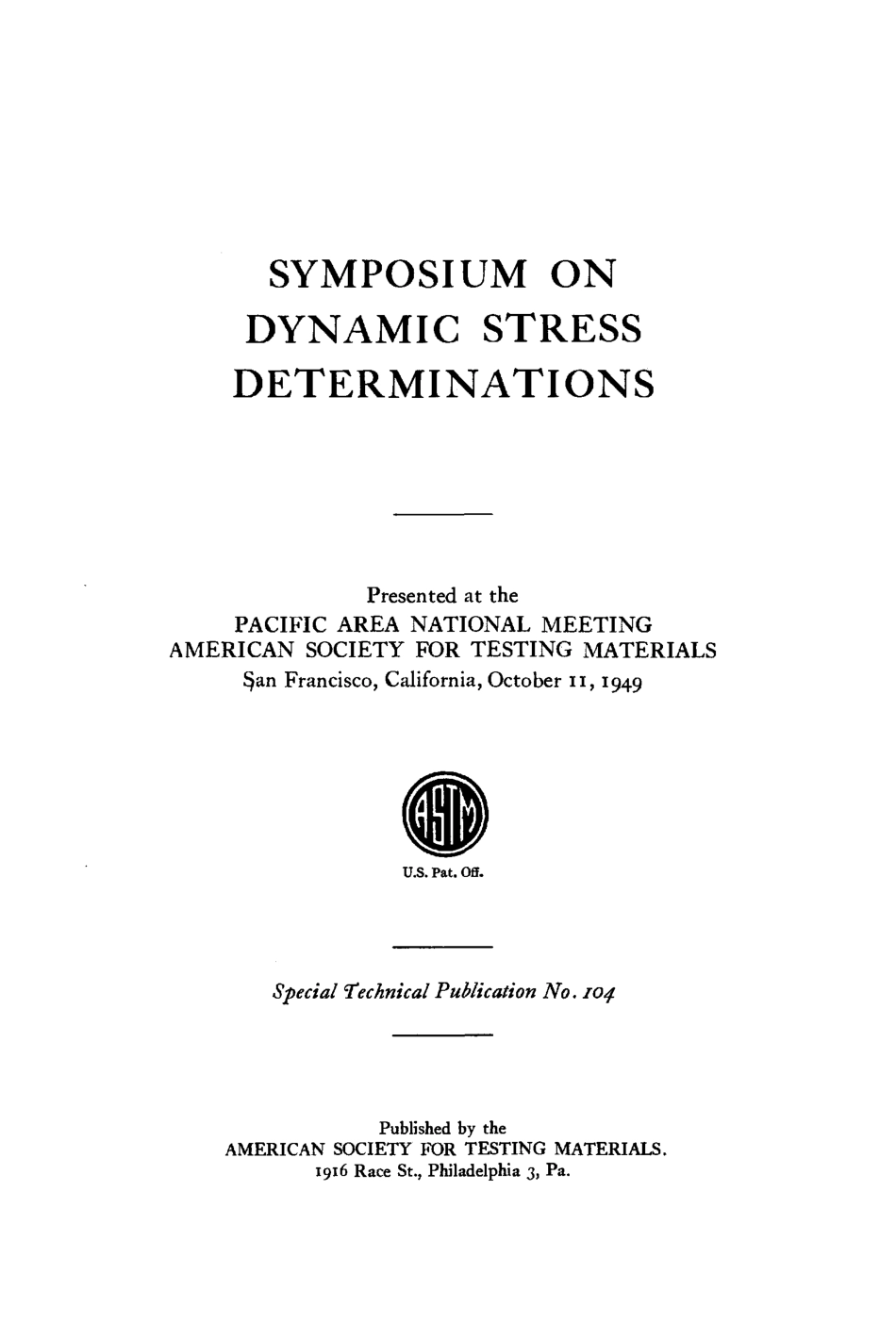 ASTM STP 104-1950.pdf_第1页