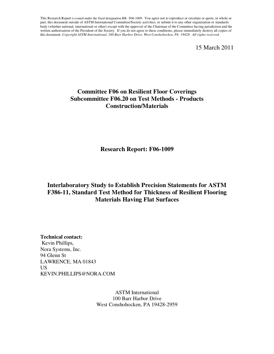 ASTM RR-F06-1009 2011.pdf_第1页