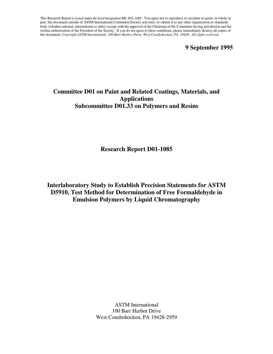 ASTM RR-D01-1085 1995.pdf_第1页