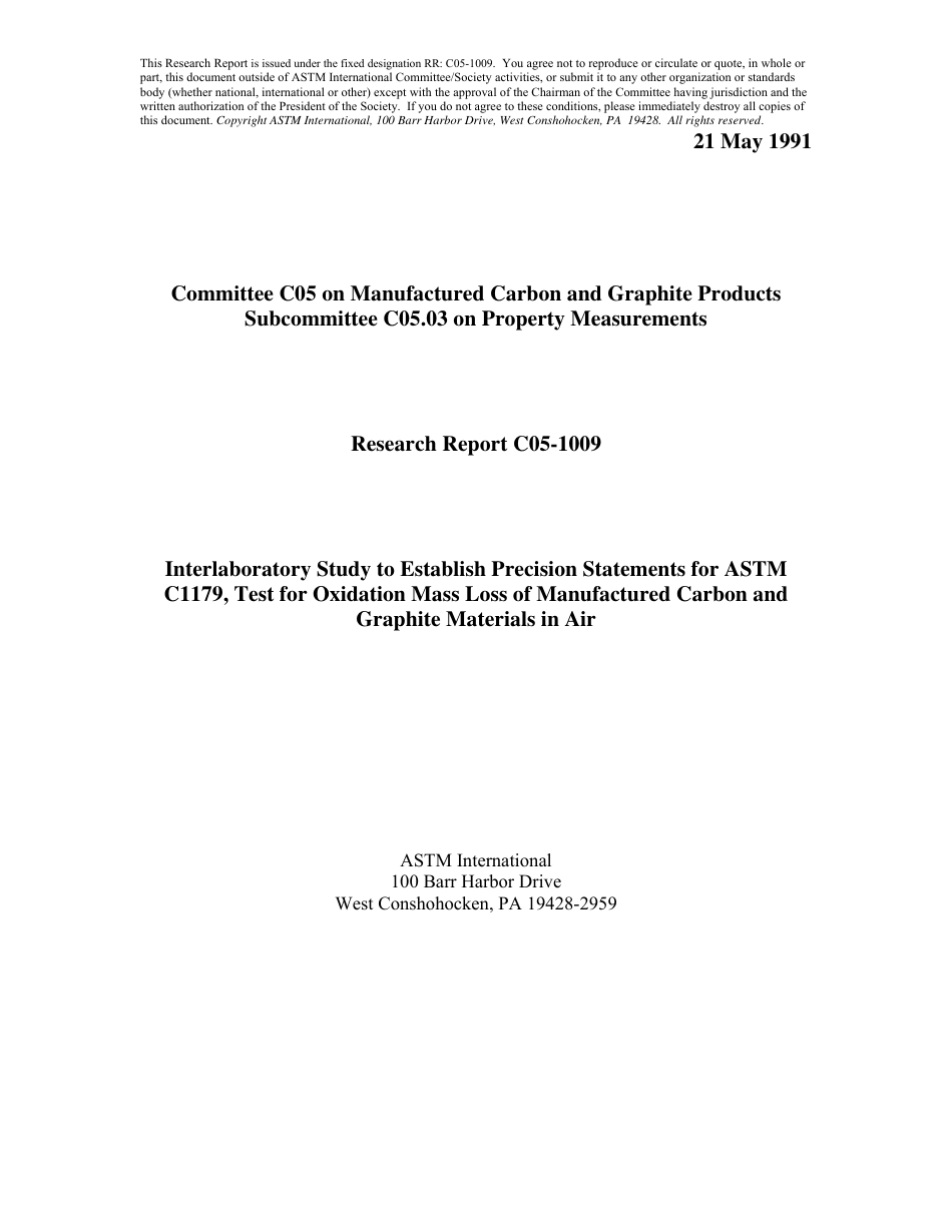 ASTM RR-C05-1009 1991.pdf_第1页