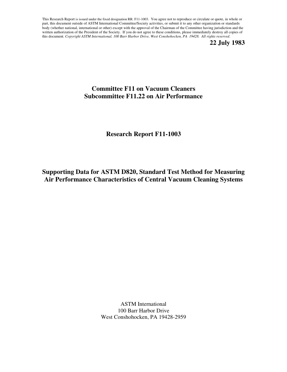 ASTM RR-F11-1003 1983.pdf_第1页