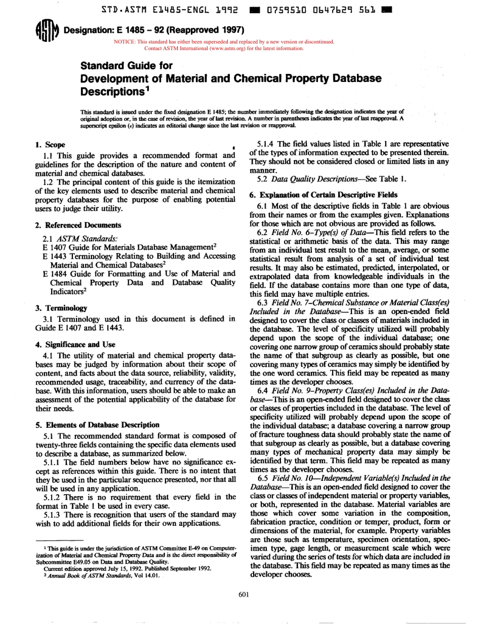 ASTM E1485 - 92 (1997) scan.pdf_第1页