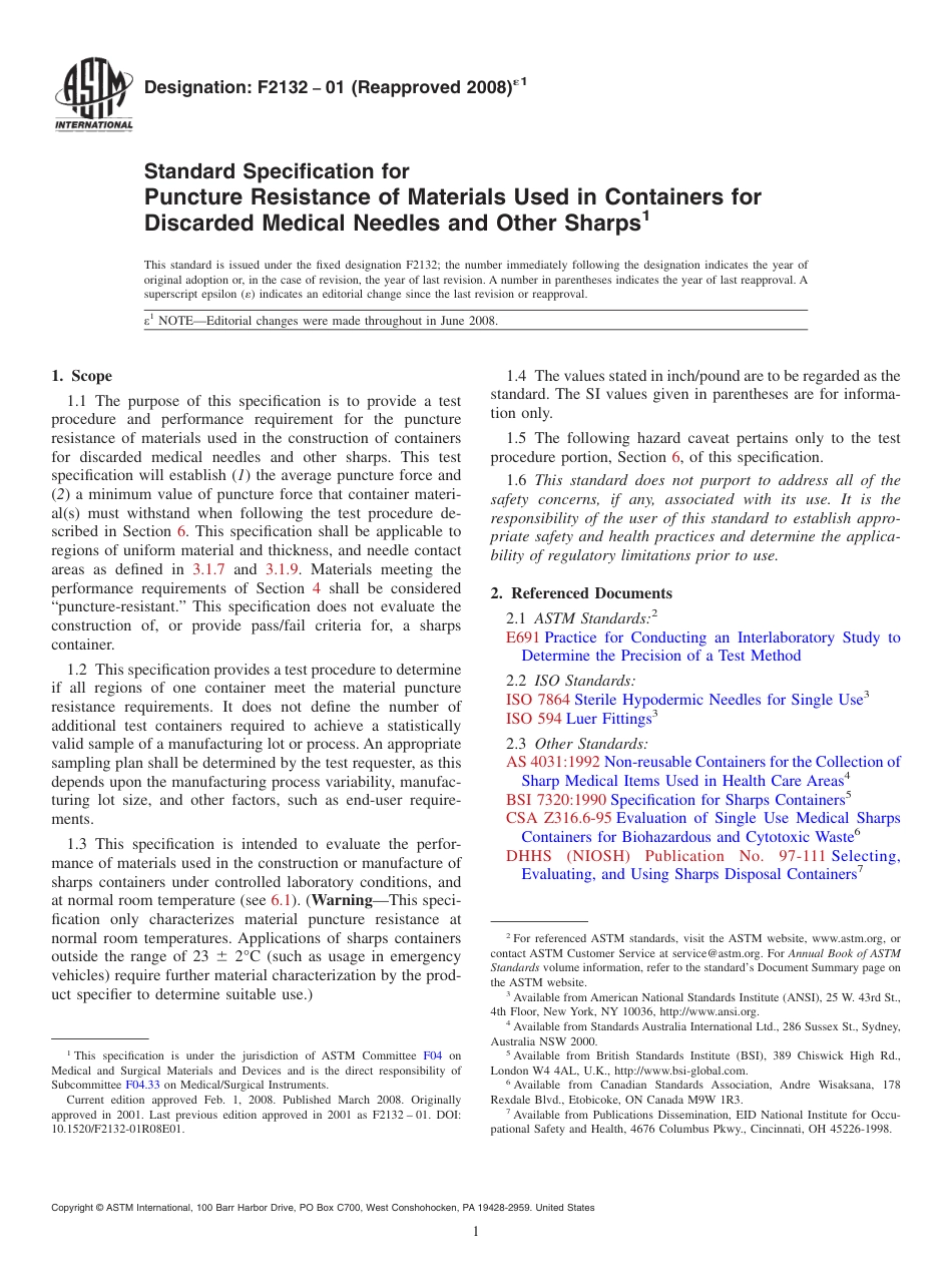 ASTM F2132 - 01 (2008)e1.pdf_第1页