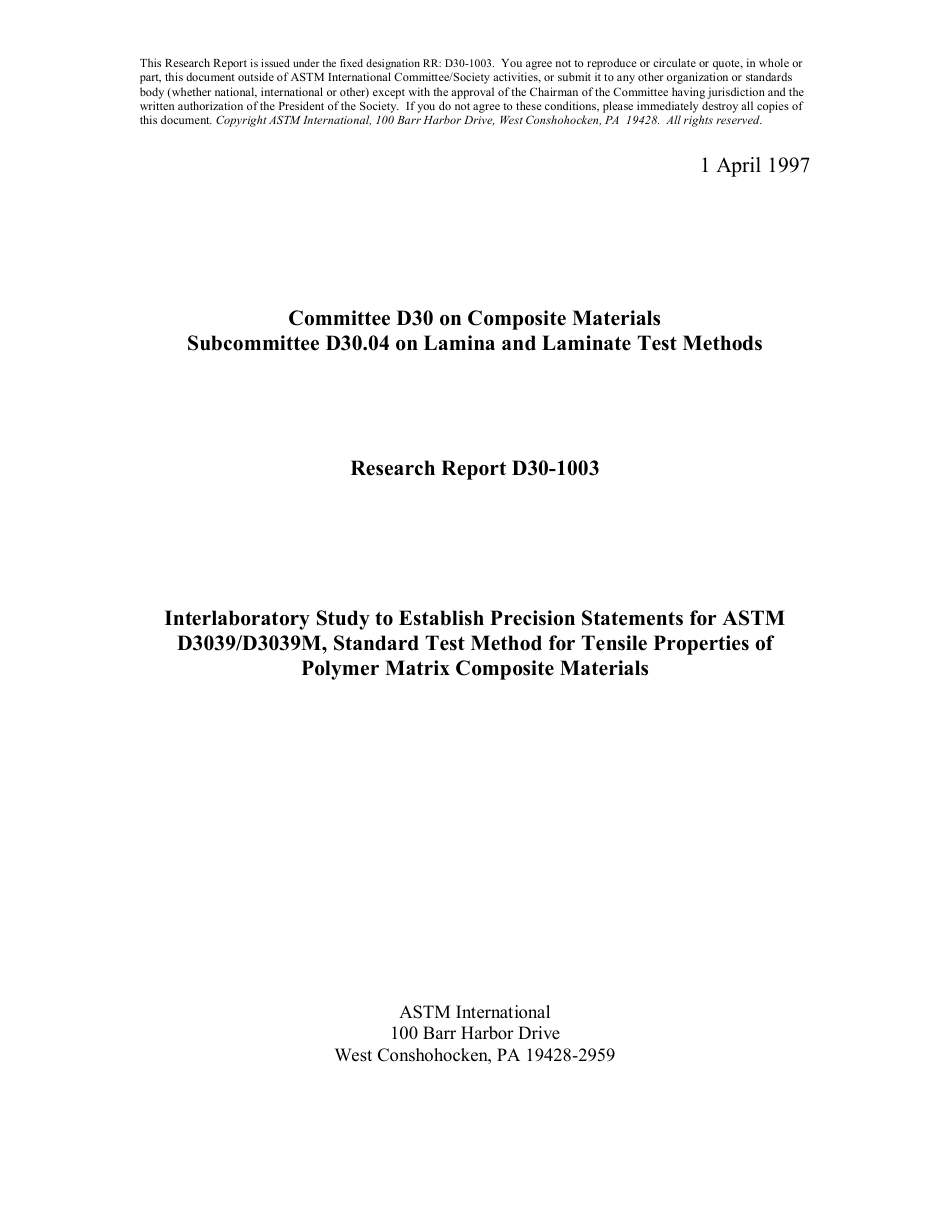 ASTM RR-D30-1003 1997.pdf_第1页